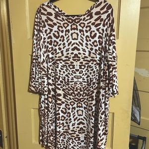 Animal Print Shirt Dress